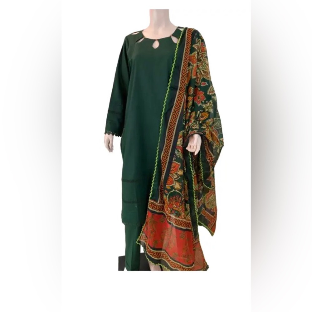 Pakistani/Indian Shalwar Kameez stitched (3PC) medium    (Lawn)  HC015